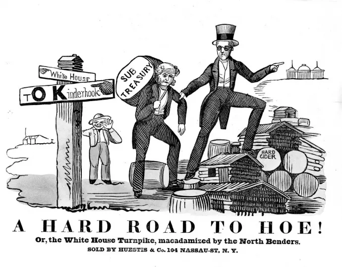 Van Burenről készült korabeli karikatúra – Forrás: Library of Congress