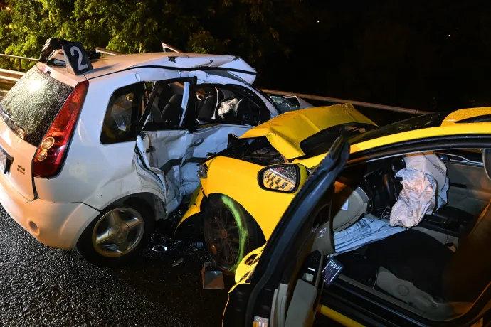 A baleset helyszíne – Fotó: Mihádák Zoltán / MTI