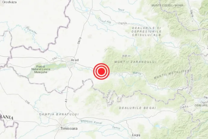 Ismét földrengés volt Arad közelében