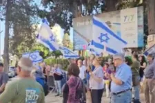 Gergely Gulyás greeted by protesters in Jerusalem