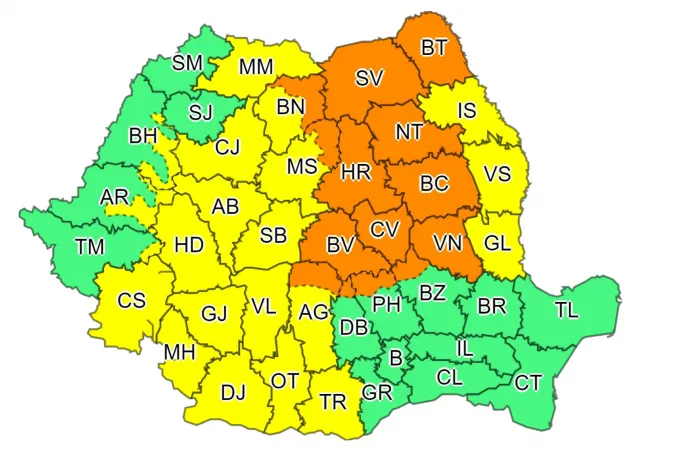 Esőre és viharokra figyelmeztetnek Székelyföld nagy részén szombaton