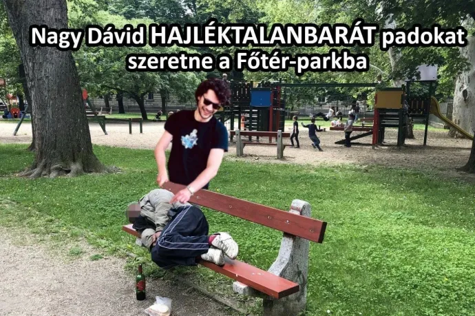 Egy egyszerű parkfelújítás okozott hajléktalanellenes lejáratókampányt Újpesten