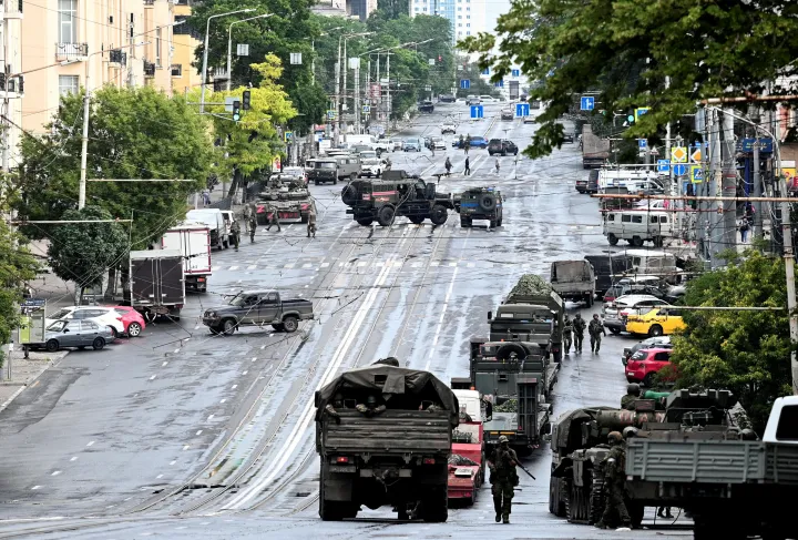 Wagner-csapatok Rosztovban – Fotó: Reuters