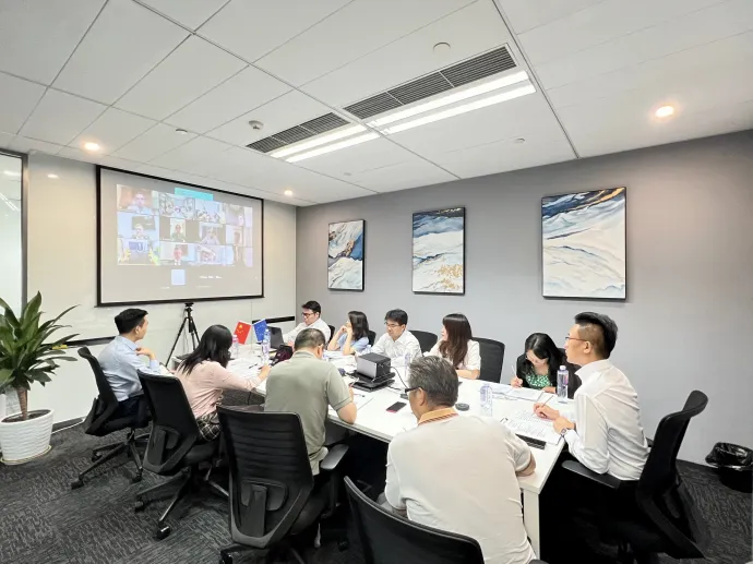 A 2022 júliusi megbeszélés képei egy kínai online beszámolóban. Kép: Southwest Jiaotong University (SWJTU), School of Transport and Logist