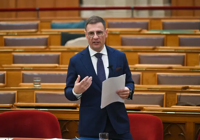 Bence Tuzson speaks at the plenary session of the National Assembly on 4 May 2023 – Photo by Noémi Bruzák / MTI