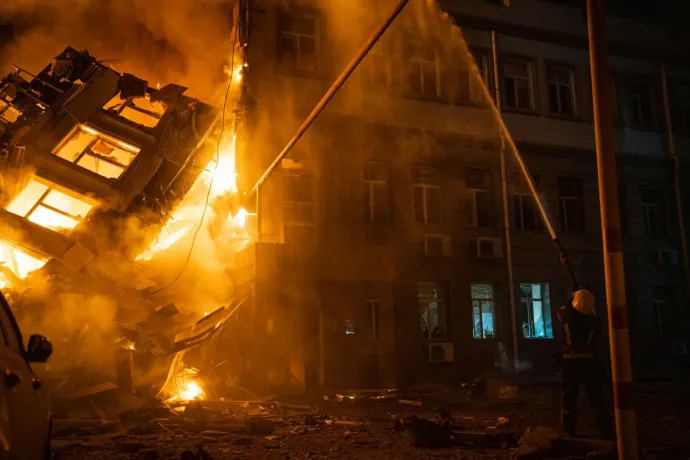 Lakóépületet ért orosz rakétatámadás Odesszában, július 20-án – Fotó: AFP