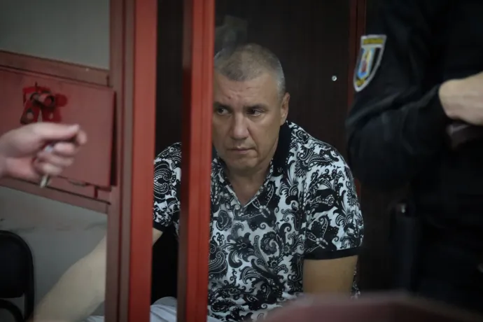 Jevhen Boriszov a tárgyalóteremben 2023. július 25-én Kijevben – Fotó: Global Images Ukraine / Getty Images