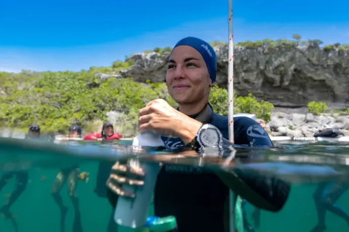 Hungary's Fatima Korok sets new world record in freediving