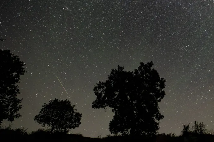 A Perseida meteorraj 2023. augusztus 13-án – Fotó: Komka Péter / MTI