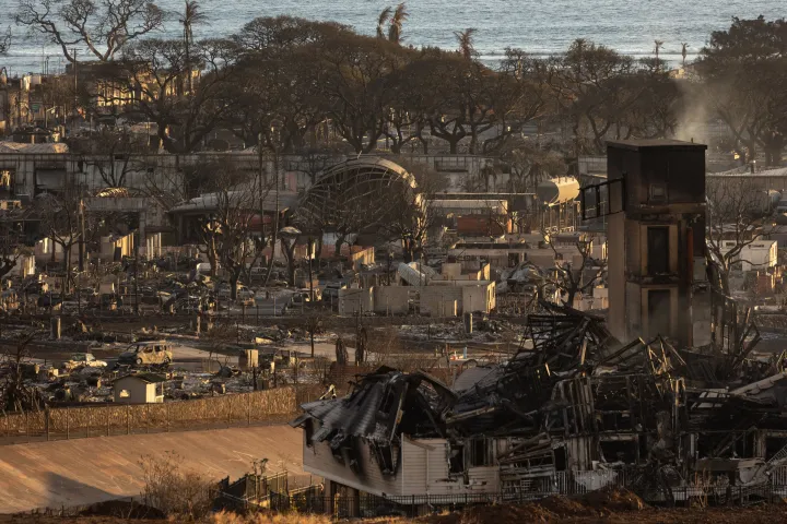 Lahaina városa a tűzvész után 2023. augusztus 12-én – Fotó: Yuki Iwamura / AFP