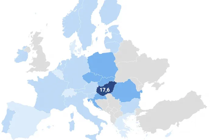 Térképen, ahogy a háborús inflációt nyögi egész Európa