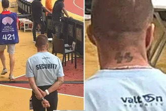 SS-tetoválással a nyakán mászkált a valtonos biztonsági őr az atlétikai vébén, kirúgták