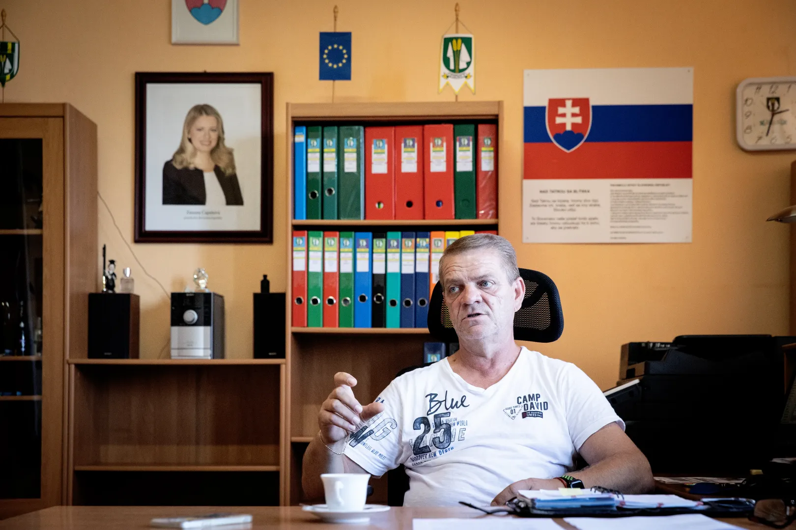 A szlovákiai Leszenye polgármestere, Majdán László – Fotó: Huszti István / Telex