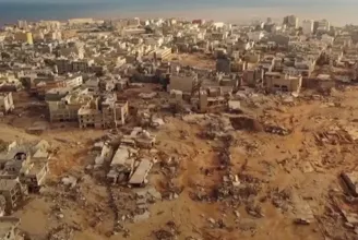 Drámai drónvideó mutatja be a líbiai pusztulást