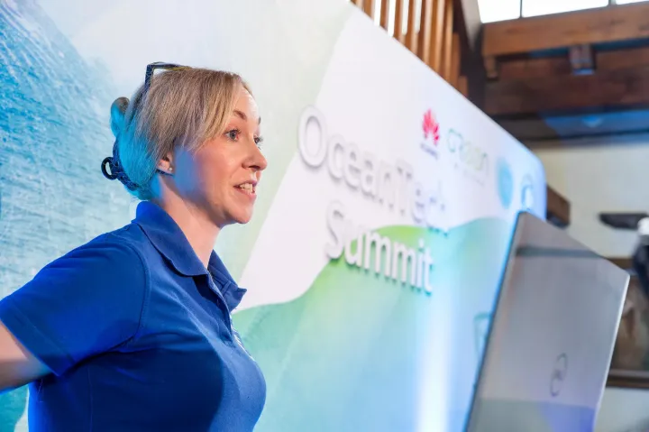 Emer Keanevey, az ORCA Írország alapítója a Huawei OceanTech Summiton – Fotó: Huawei