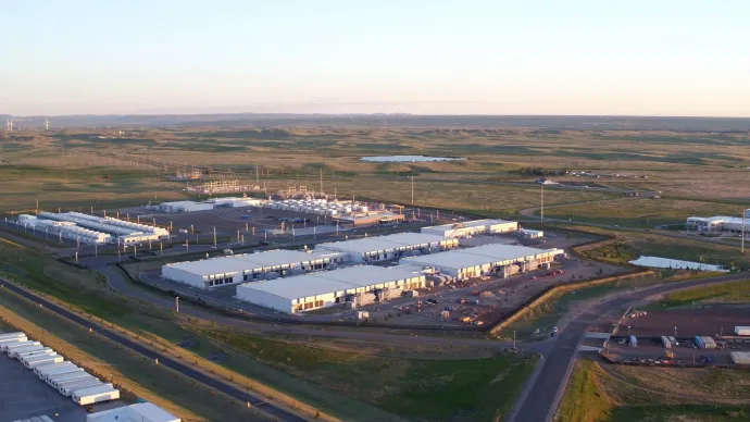 A Microsoft adatközpontja a wyomingi Cheyenne-ben teljes egészében szélenergiával működik – Fotó: Microsoft