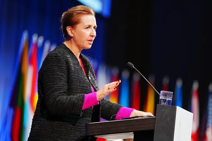 A dán miniszterelnök, Mette Frederiksen – Fotó: Liselotte Sabroe / AFP