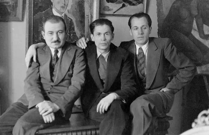 Balról jobbra: Leonida Câmpean, Tasso Marchini és Fülöp Antal Andor 1934-ben – Archív felvétel budapesti magángyűjteményből, a Quadro Galéria jóvoltából