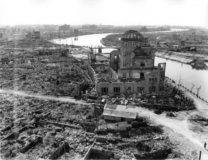 Hirosima három hónappal a bombatámadás után – Fotó: Hiroshima Peace Memorial Park / AFP