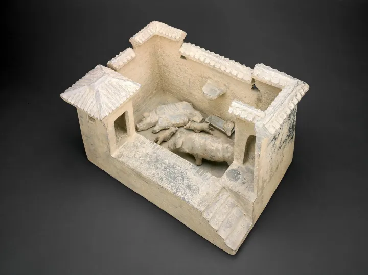 A Han-dinasztia temetkezési tárgya disznókkal, latrinával – Fotó: Heritage Images / Getty Images