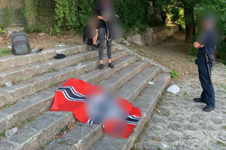 Horogkeresztes zászlót lobogtatott egy győri parkban egy 15 éves fiú, vádat emeltek ellene