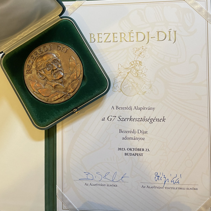 Bezerédj-díjat kapott a G7