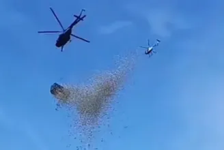Egy helikopterből szórt ki egymillió dollárt rajongóira egy cseh influenszer