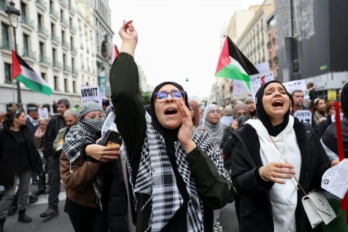 Palesztina-párti tüntetés Madrdiban – Fotó: Isabel Infantes / ISABEL INFANTES