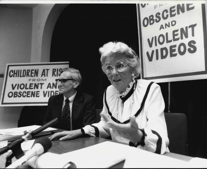 Mary Whitehouse 1984-ben Ausztráliában is segített megvédeni a fiatalok erkölcseit – Fotó: Fairfax Media Archives / Getty Images