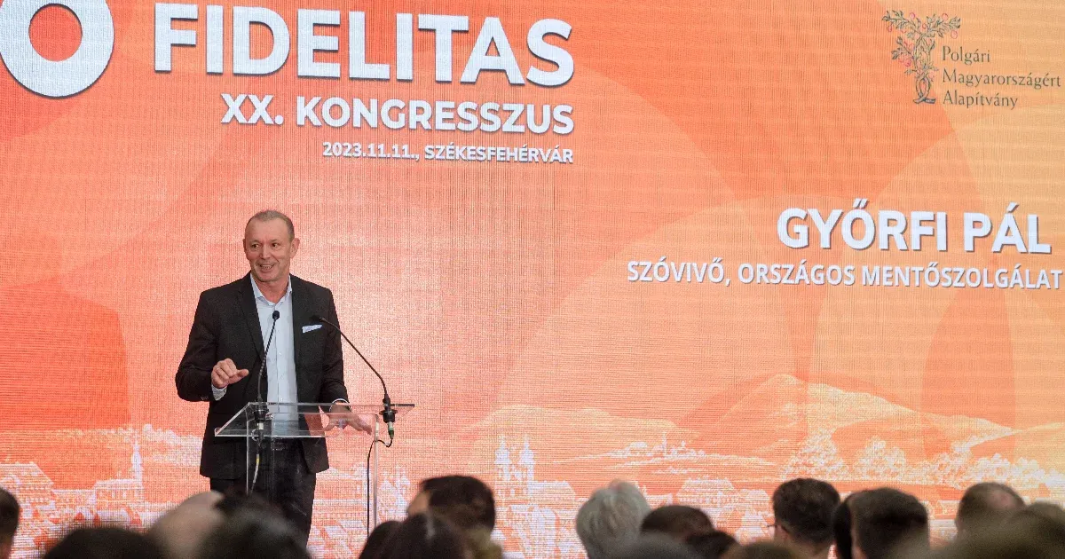 Győrfi Pál is beszédet mondott a Fidelitas kongresszusán