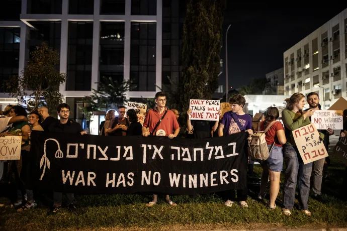Tüntetés Tel-Avivban – Fotó: Mostafa Alkharouf / 2023 Anadolu