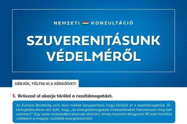 Hungarian government's latest national consultation launched