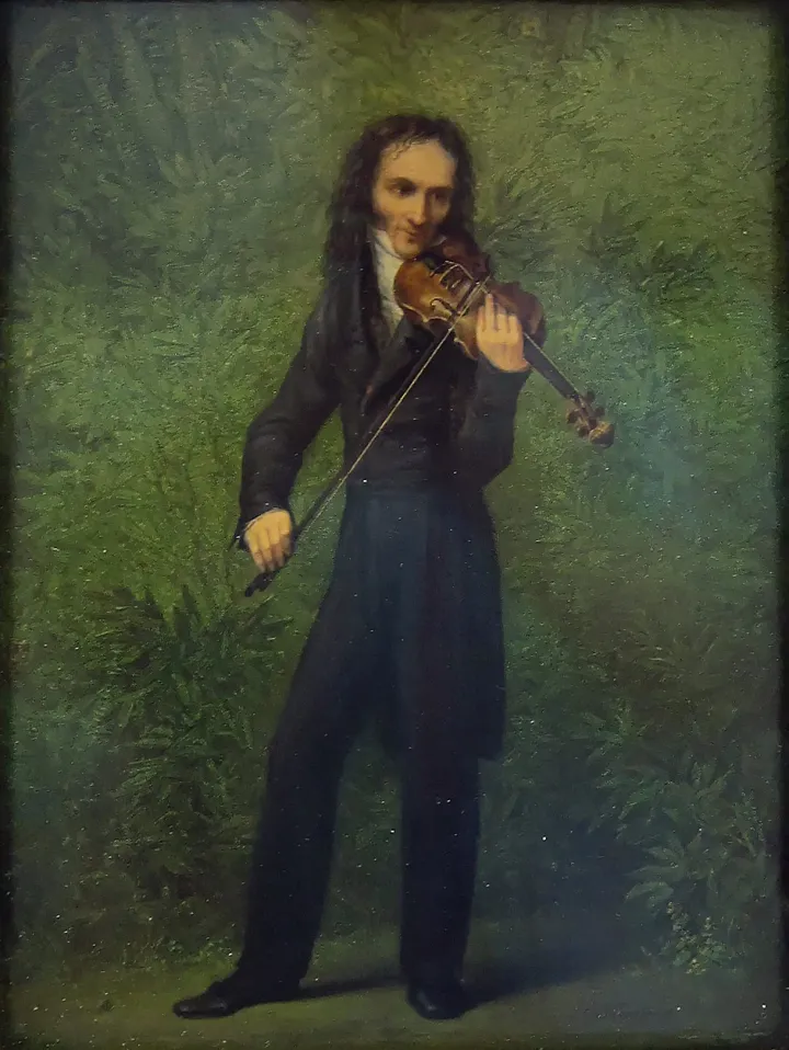 Georg Friedrich Kersting Paganini-portréja – Forrás: Wikipedia / Staatliche Kunstsammlungen Dresden