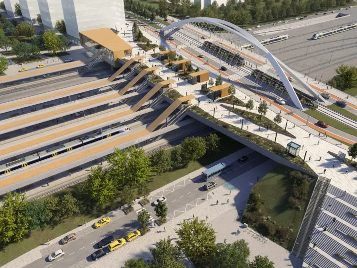 Rákosrendező lehetséges beépítési terve – Forrás: Budapest Fejlesztési Központ