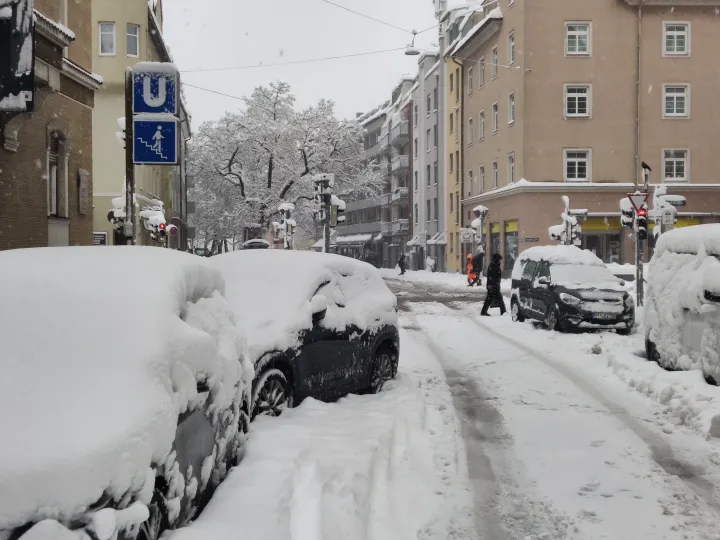Münchenben élő olvasónk felvételei a hóhelyzetről – Fotó: Olvasó fotó