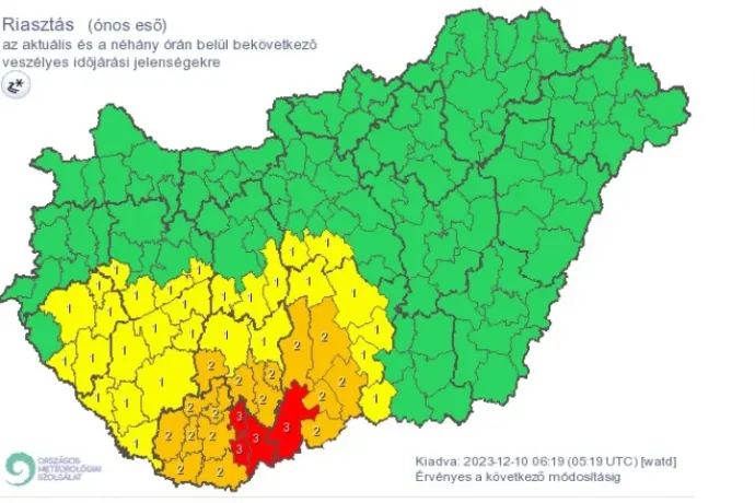Már nincs piros fokozat délen, de előfordulhat ónos eső