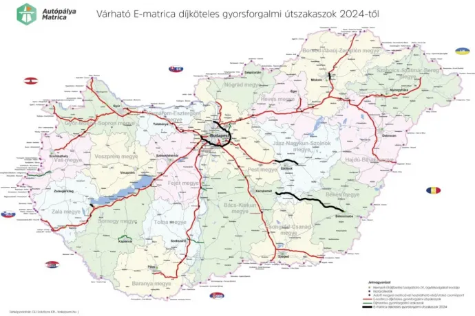 Január 1-től fizetős lesz a teljes M0-s, és csak egy megye marad díjköteles utak nélkül