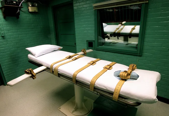 A halálos méreginjekció beadására használt helyiség a texasi Huntsville-ben – Chuck Berman / Chicago Tribune / Getty Images
