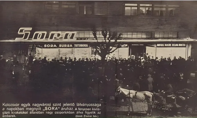 1938. december 12., a SORA áruház megnyitója – Fotó: Sárdi Elemér / Amintiri din vechiul Cluj