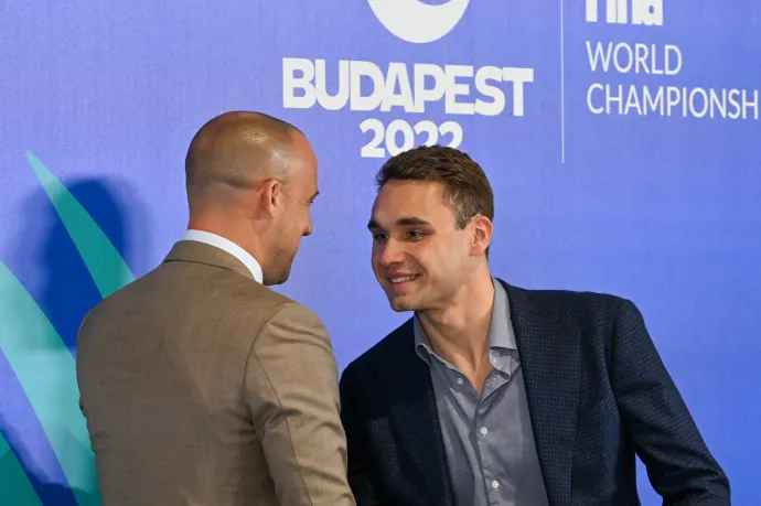 Schmidt és Milák 2022-ben a Duna Arénában – Fotó: Illyés Tibor / MTI