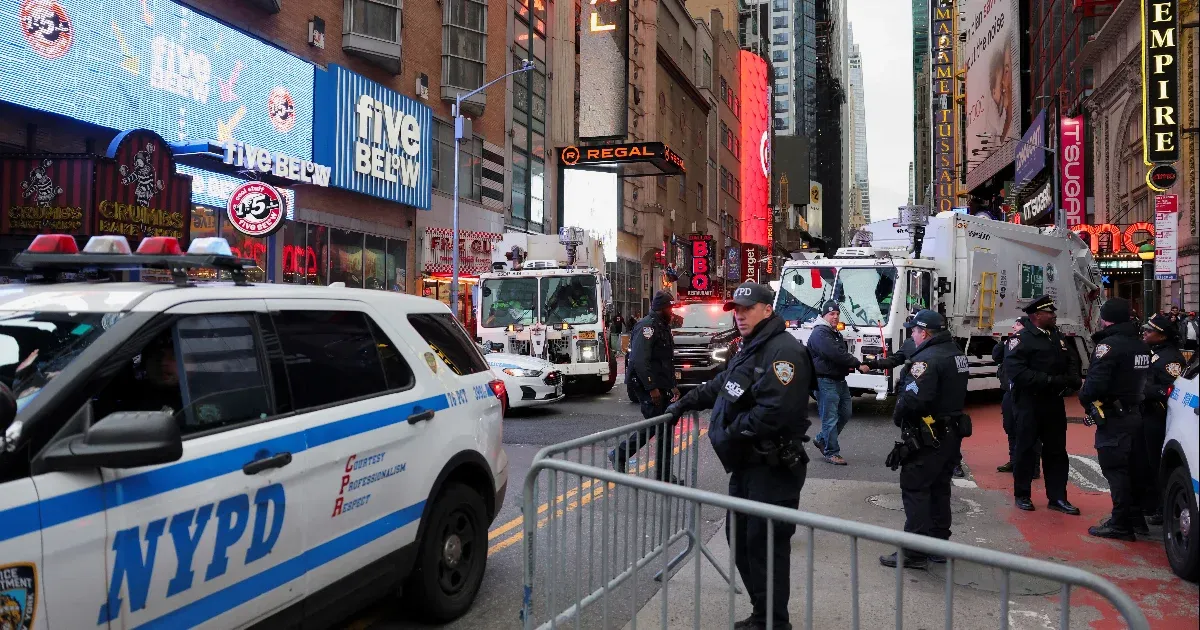 In New York, 9 people were injured by a madman who drove his car on the sidewalk on New Year's Eve