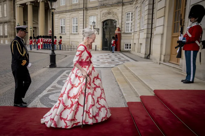 II. Margit érkezik a norvég királyi pár hivatalos fogadására Koppenhágában 2023. június 15-én – Fotó: Mads Claus Rasmussen / Ritzau Scanpix / AFP