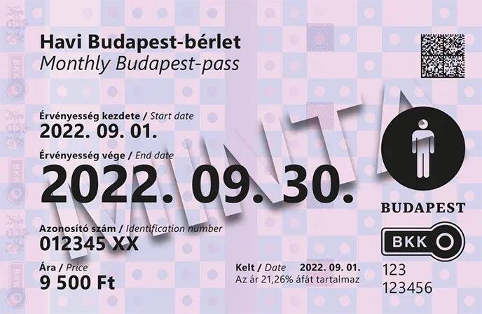 Budapest-bérlet megjelenése napjainkban – Forrás: BKK.hu 
