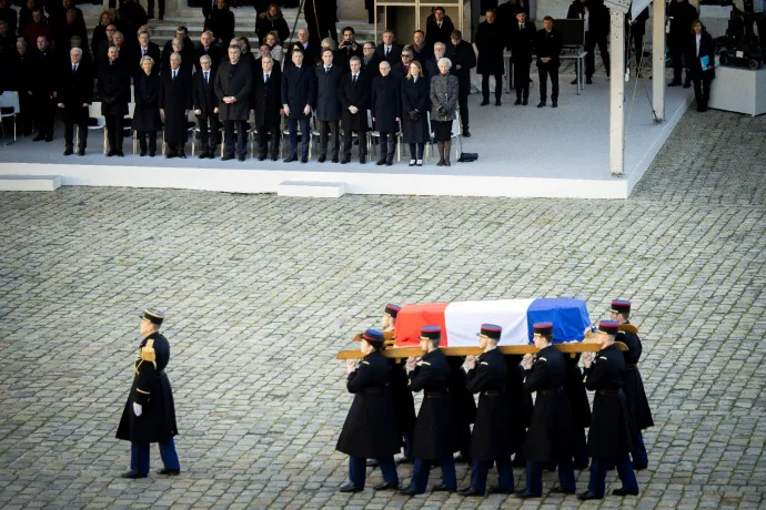 Orbán európai vezetők társaságában vett részt Jacques Delors temetésén