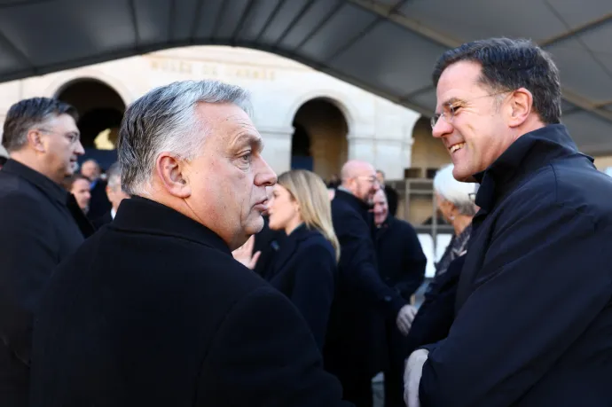 Mark Rutte és Orbán Viktor – Fotó: Stephanie Lecocq / Reuters 
