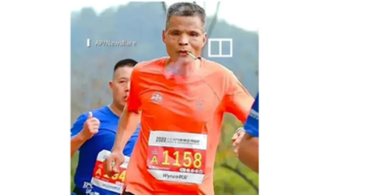 Uncle Chen was disqualified from the Chinese Marathon because he smoked all the time
