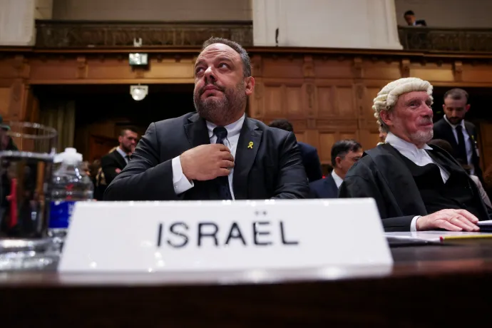 Izrael képviselői a bíróságon 2024. január 12-én – Fotó: Thilo Schmuelgen