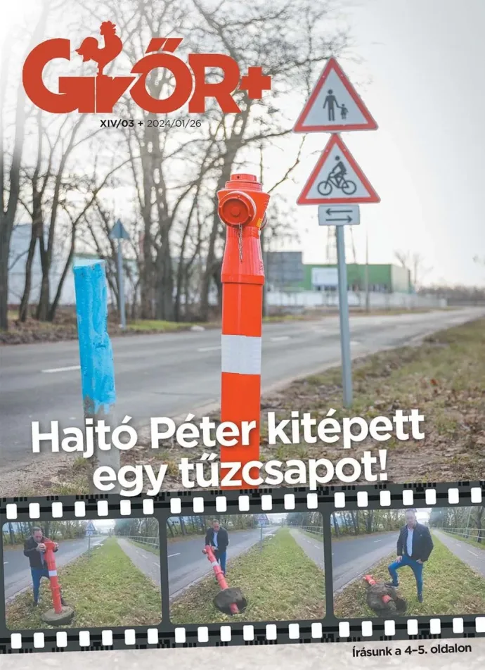 Az önkormányzati újság címlapja – Fotó: Győr+ Média
