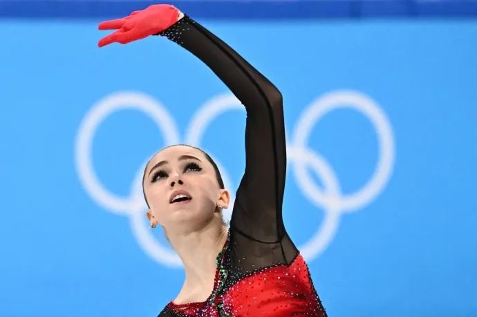 Kamila Valijeva a pekingi téli olimpián – Fotó: Anne-Christine Poujoulat / AFP