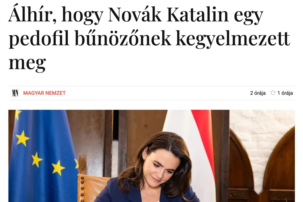 Koncepciós eljárás, nehéz sorsú, erdélyi család – névtelen cikkben mentegeti a Magyar Nemzet Novák Katalint és a bicskei ügyben elítélt férfit, akinek kegyelmet adott